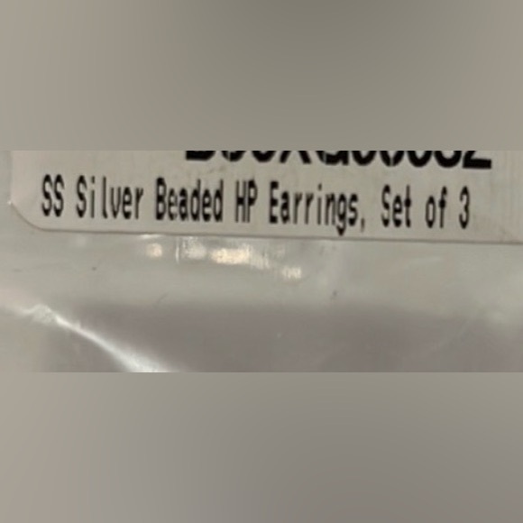 Sterling Silver Beaded Hoop Earrings Set of 3 NWT - Picture 13 of 13